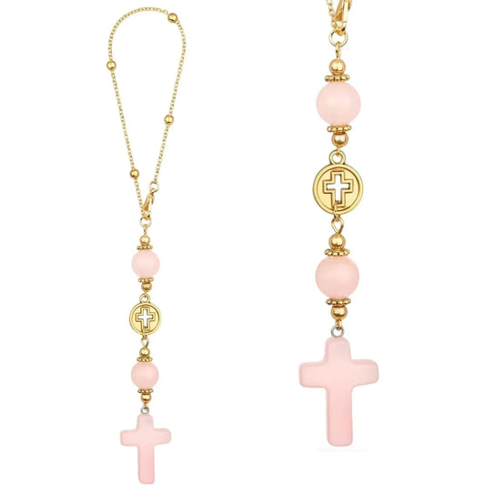 Cross Crystal Car Charm, Crystal Protection