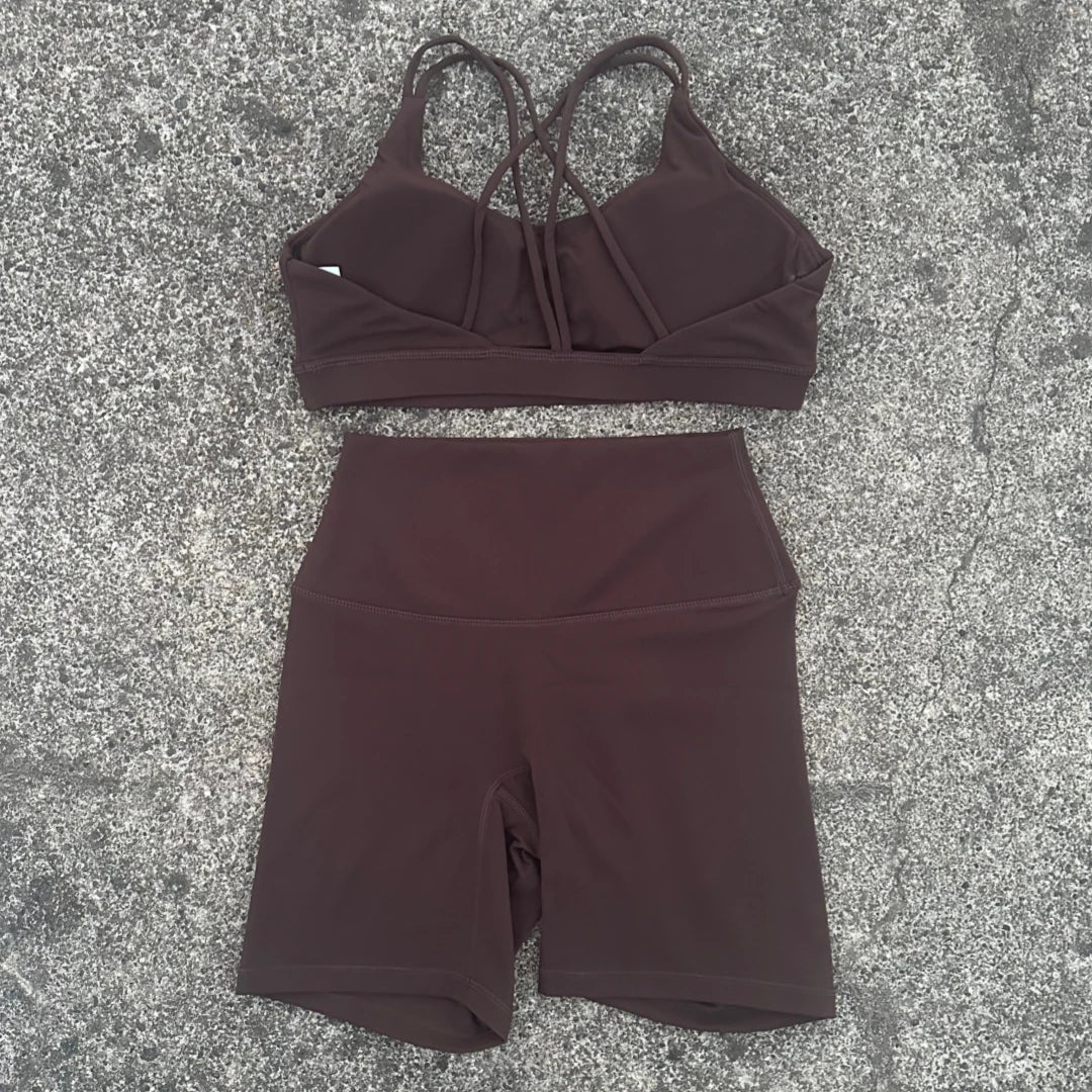Women Gym Yoga Short and sports bra