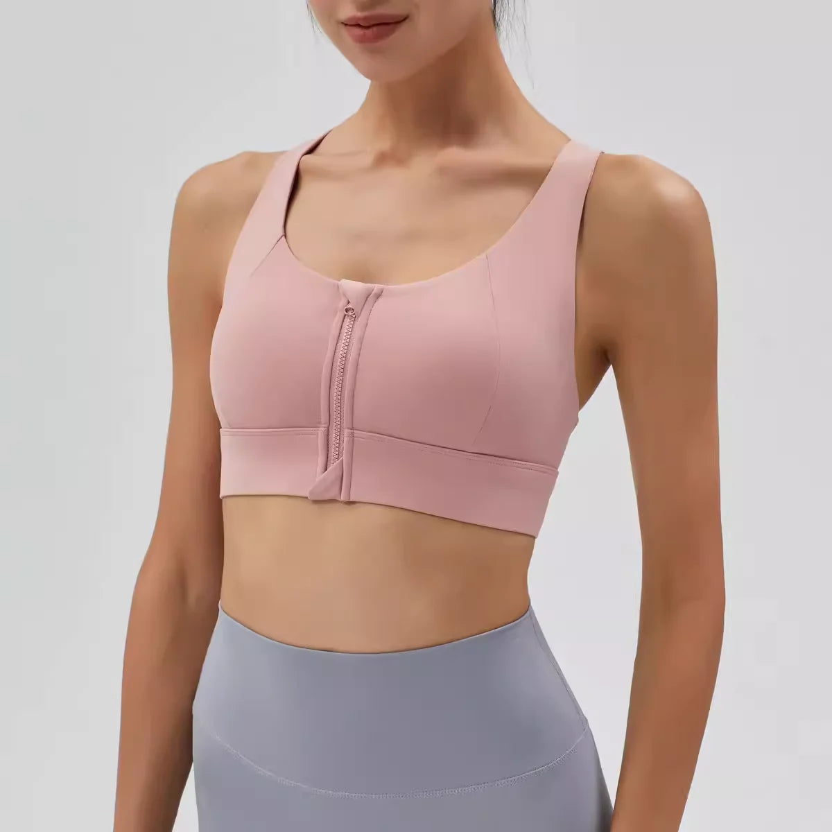 Front Zipper Sports Bra