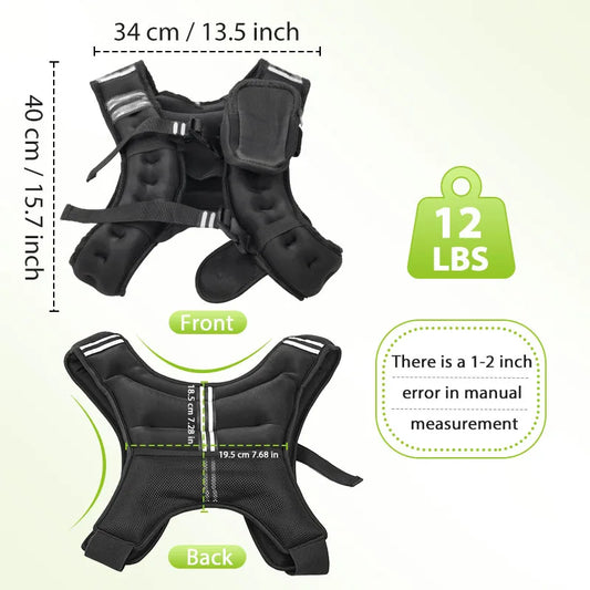 Weighted Vest with Reflective Stripe/Pocket