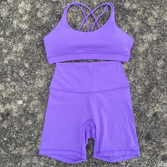 Women Gym Yoga Short and sports bra