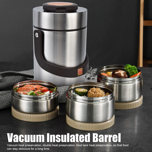 3 Layer Vacuum Insulated Lunch Box Portable