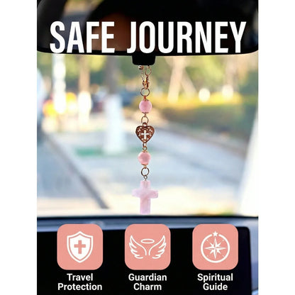 Cross Crystal Car Charm,  Crystal Protection