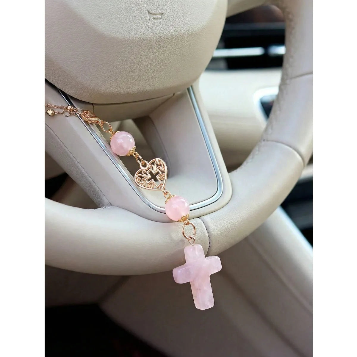 Cross Crystal Car Charm,  Crystal Protection