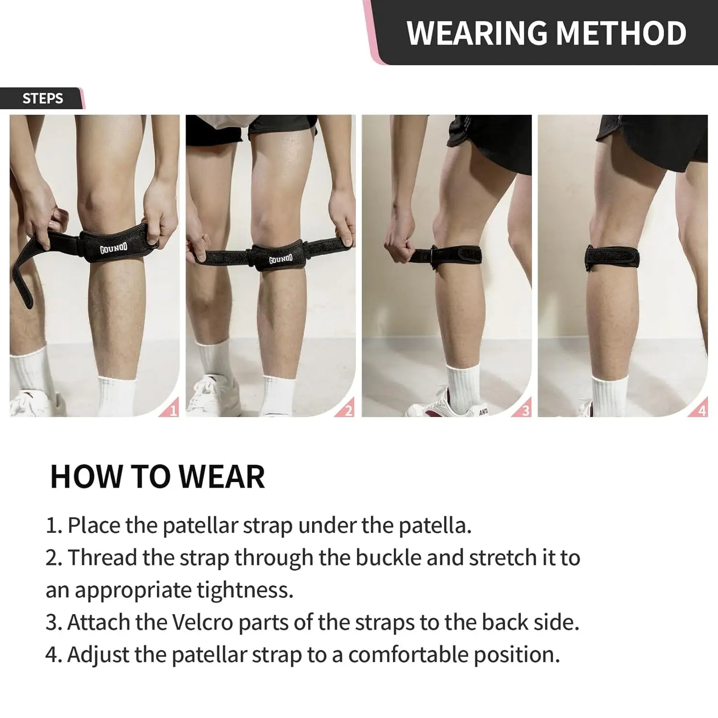 2PC/1Pair GOUNOD Patella Knee Straps
