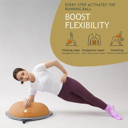 Balancing half ball trainer for core and stability/BOSU