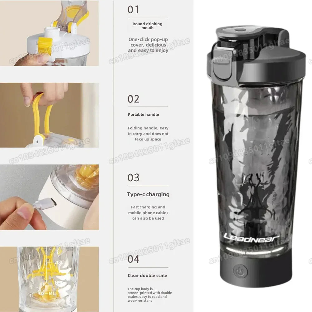 Electric Shaker Bottle Portable