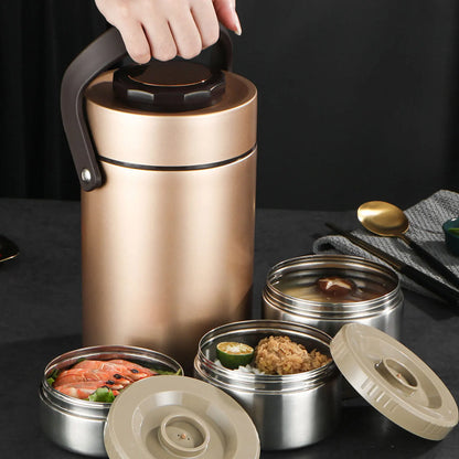 3 Layer Vacuum Insulated Lunch Box Portable
