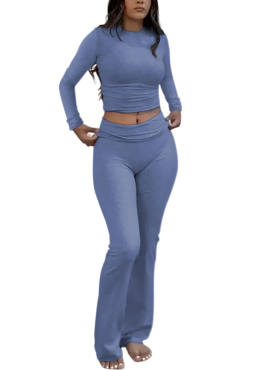 Women's Yoga Two-Piece Set Long-Sleeve