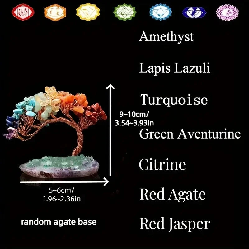 crystal crushed stone Fengtail tree agate tree ornament
