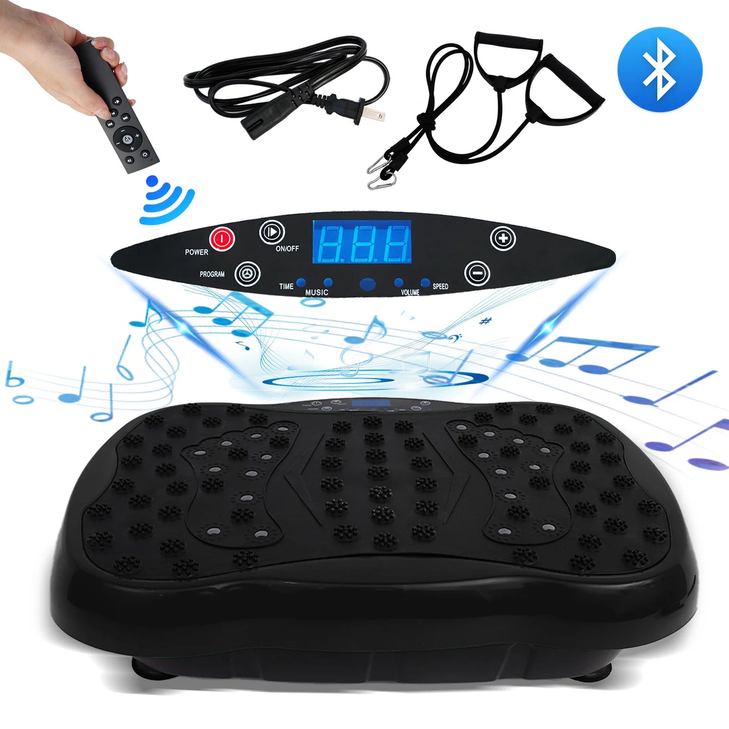 Vibration Plate Exercise Machine  with Resistance Bands/remote
