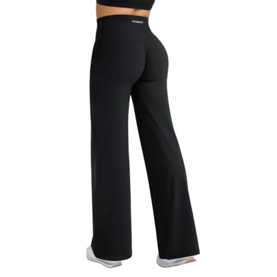 YEOREO Straight Leg Workout Leggings Hidden Scrunch
