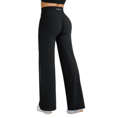 YEOREO Straight Leg Workout Leggings Hidden Scrunch