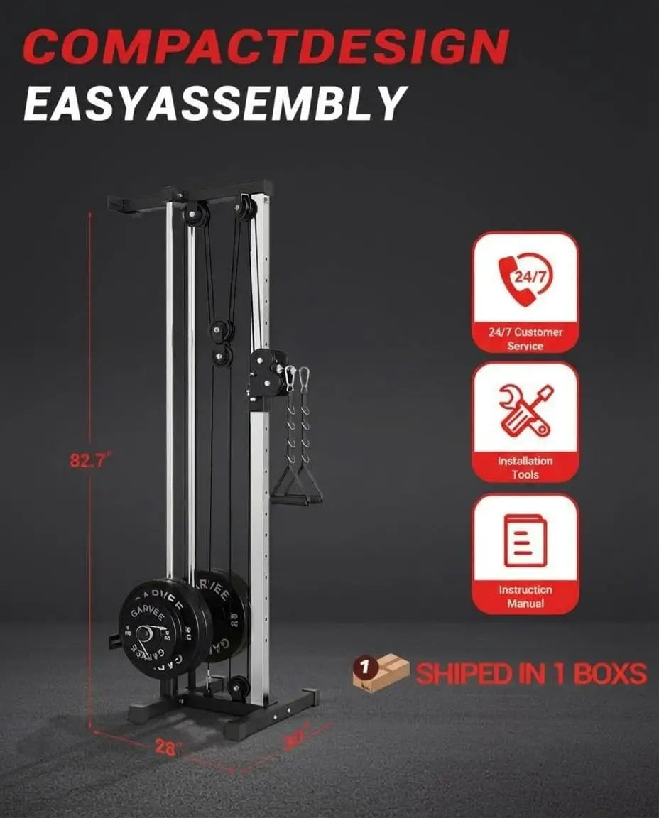 Wall Mount Cable Station Dual Pulley Cable Crossover Machine