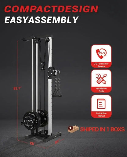 Wall Mount Cable Station Dual Pulley Cable Crossover Machine