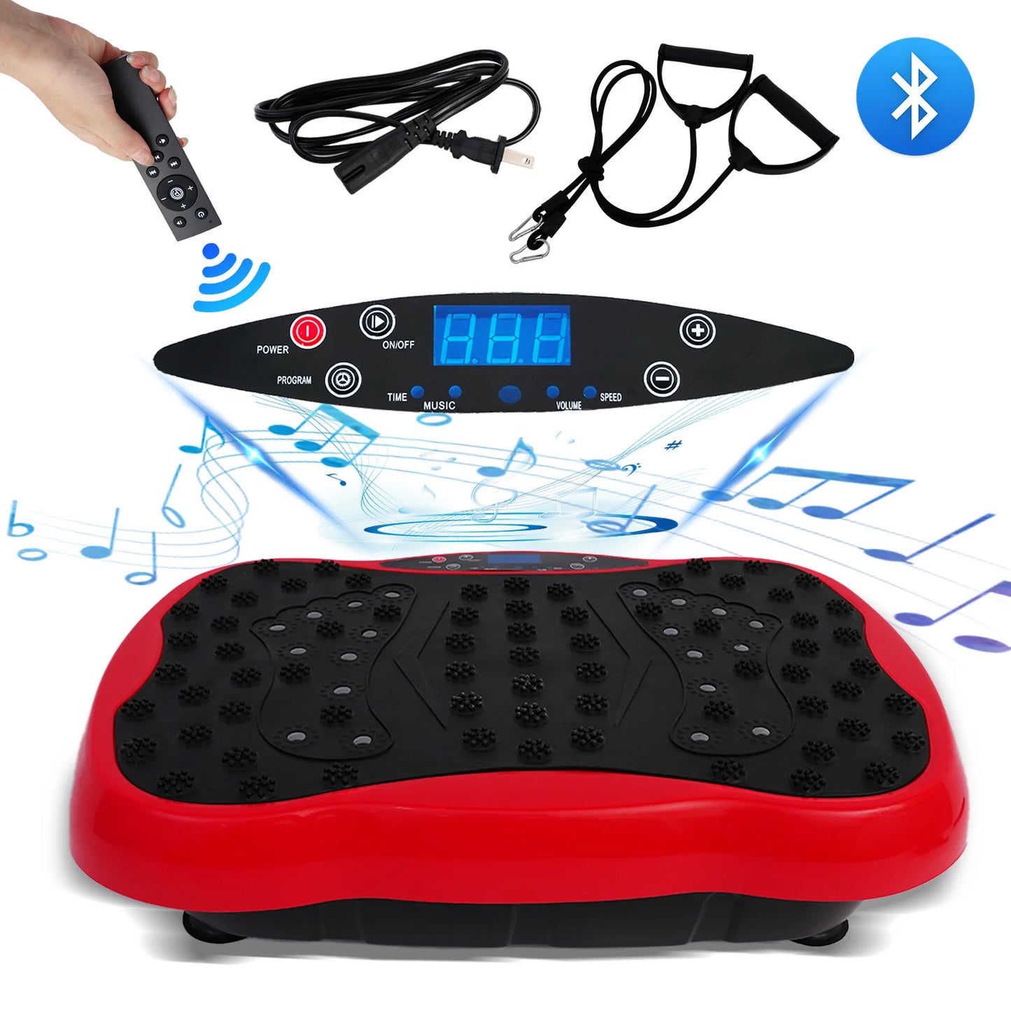 Vibration Plate Exercise Machine  with Resistance Bands/remote