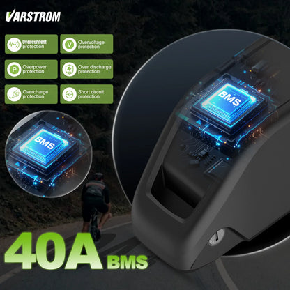Ebike Battery 48V 25AH 52V 20AH 40A BMS Downtube Lithium Cell