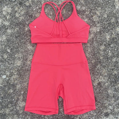 Women Gym Yoga Short and sports bra