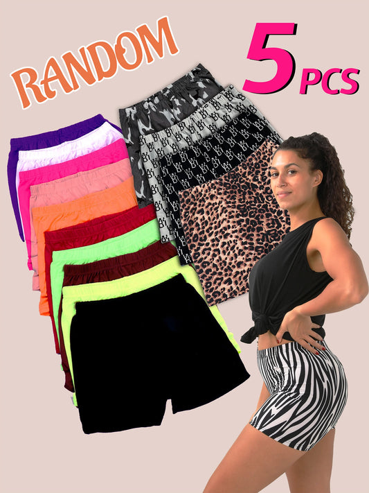 Women Biker Shorts, Mix Colors
