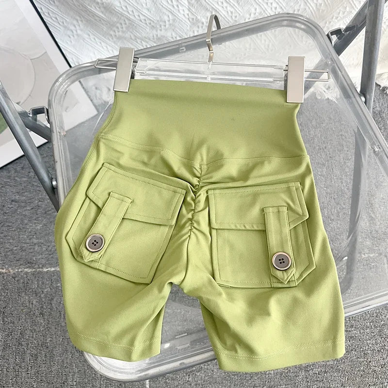 Women Yoga Shorts High Waist Workout Shorts