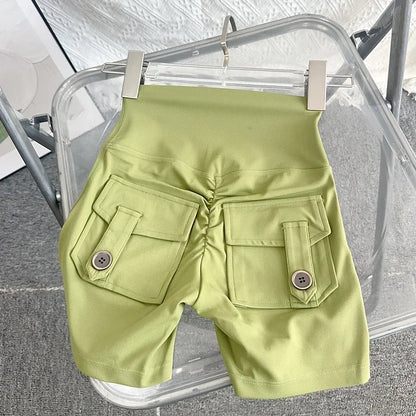 Women Yoga Shorts High Waist Workout Shorts