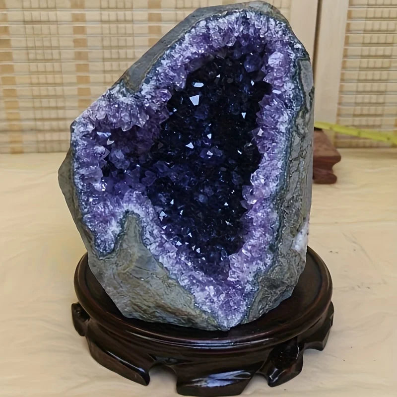 Natural Purple Amethyst Cluster Gemstone