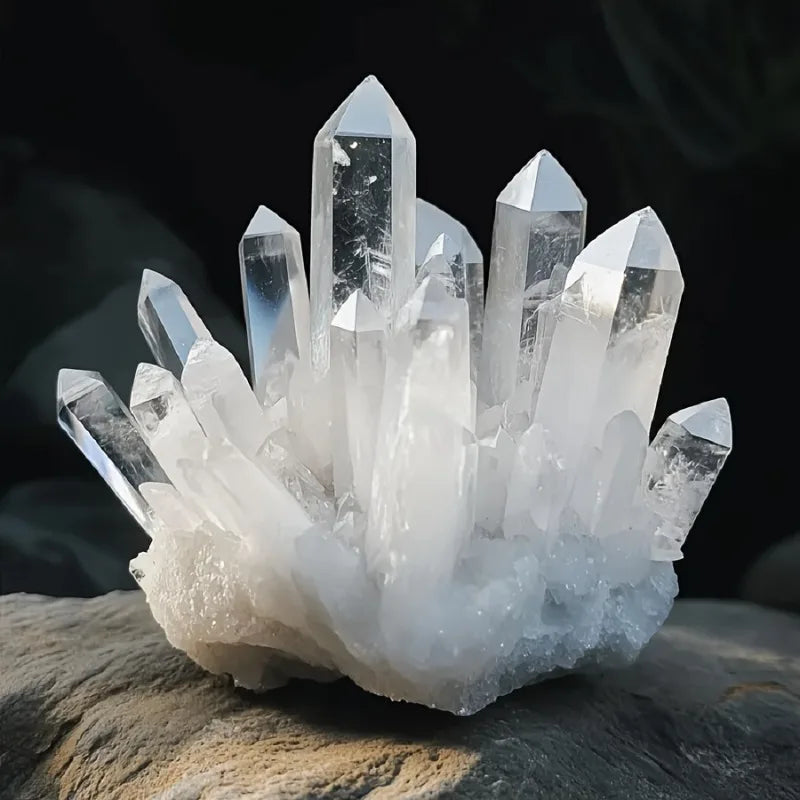 Spiritual Clear Quartz Crystal Cluster White