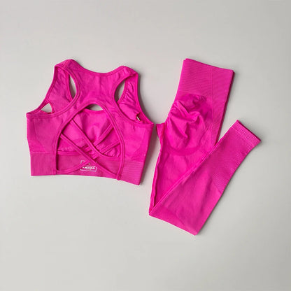 2PCS Women's Fitness Tank Top Bra & Leggings
