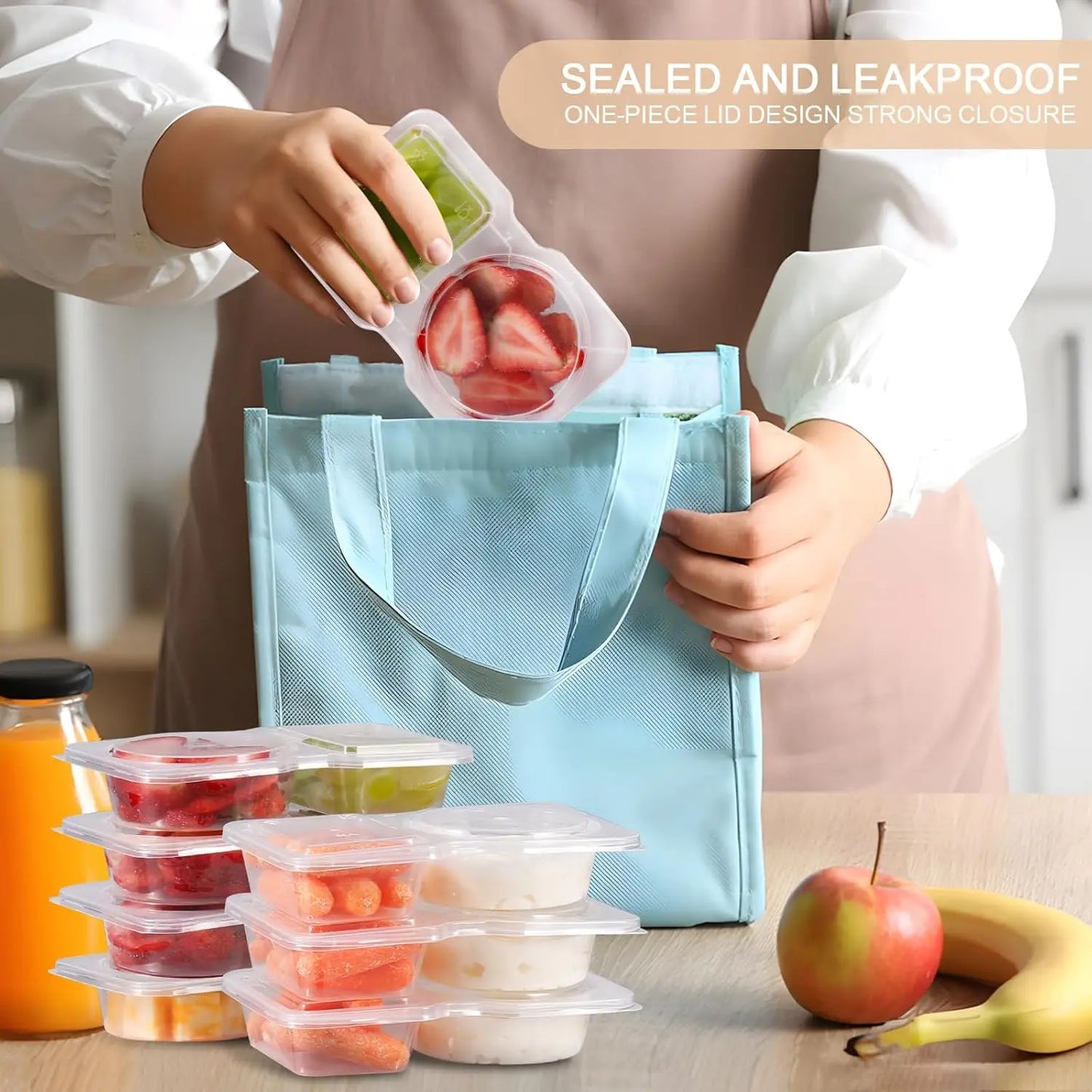 20Pcs Reusable Snack Containers with Lids