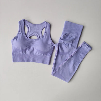 2PCS Women's Fitness Tank Top Bra & Leggings