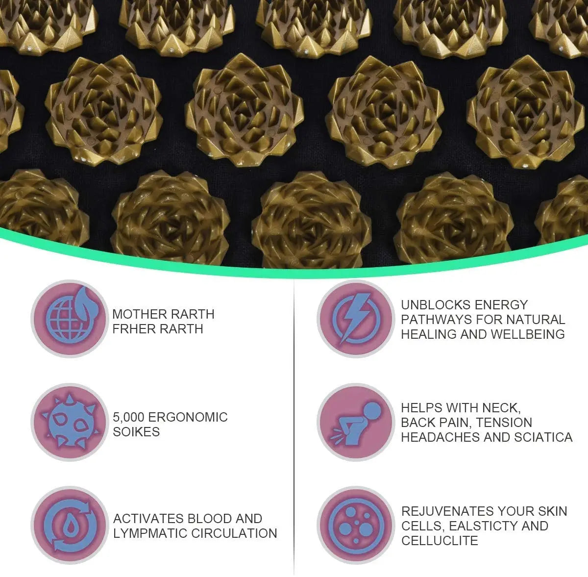 Lotus Spike Mat Acupuncture Massage Cushion