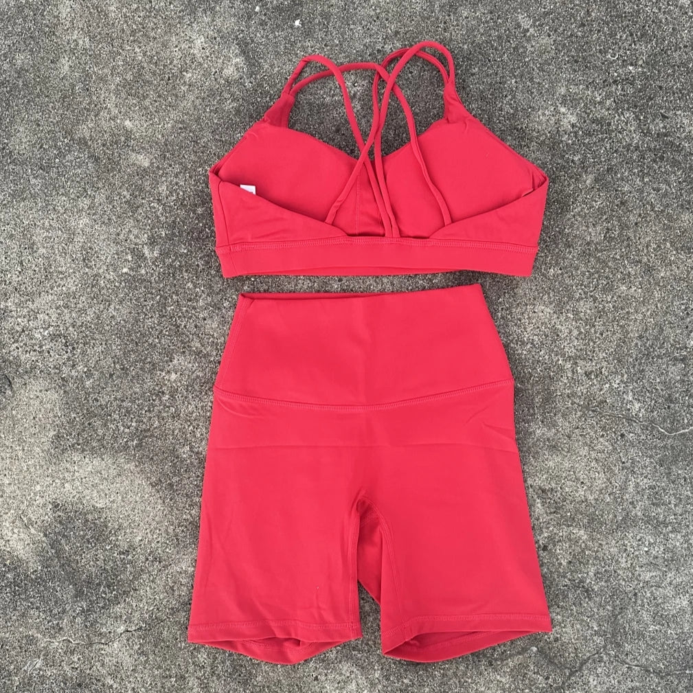 Women Gym Yoga Short and sports bra