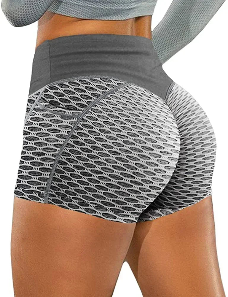 High waist scrunch Shorts With Pocket