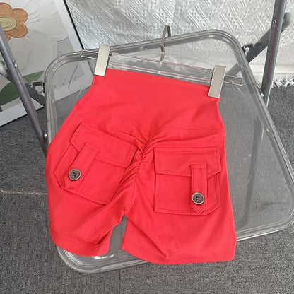 Women Yoga Shorts High Waist Workout Shorts
