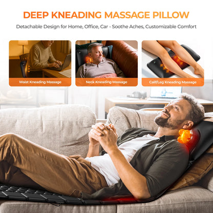 Full Body Massage Mat with Heat, Detachable Massager Pad