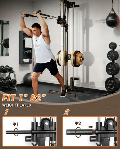 Wall Mount Cable Station Dual Pulley Cable Crossover Machine