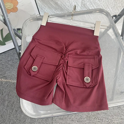 Women Yoga Shorts High Waist Workout Shorts