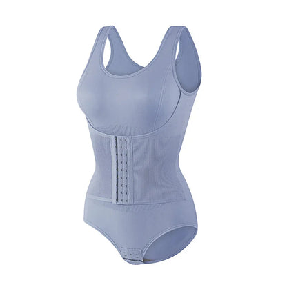 Bodysuit Shapewear with Zipper Belt Women Tummy Control