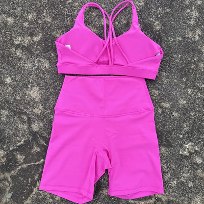 Women Gym Yoga Short and sports bra