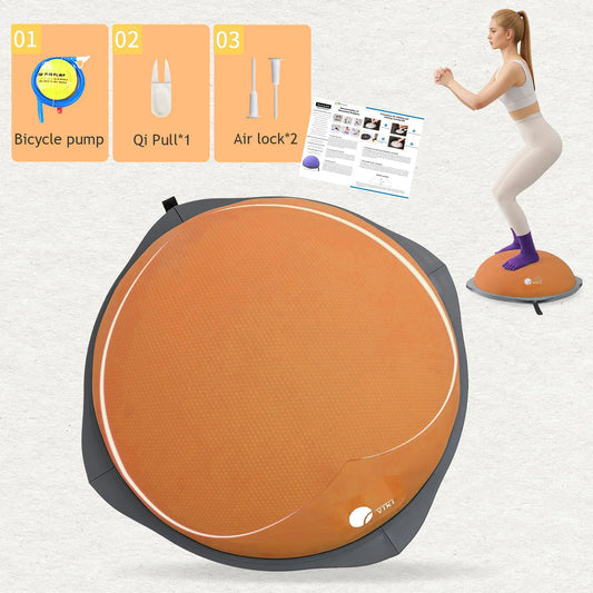 Balancing half ball trainer for core and stability/BOSU