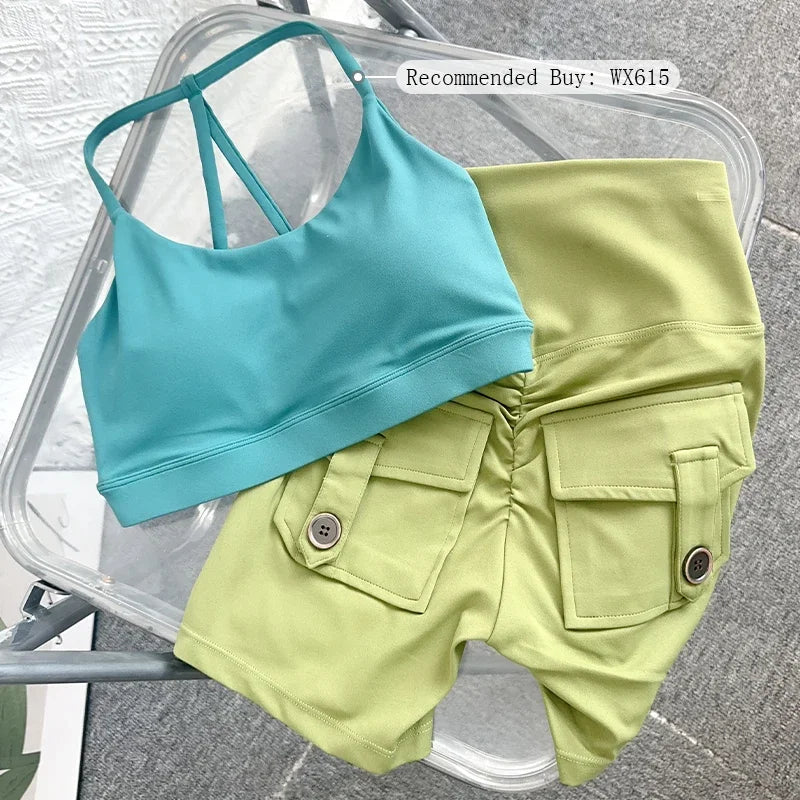 Women Yoga Shorts High Waist Workout Shorts
