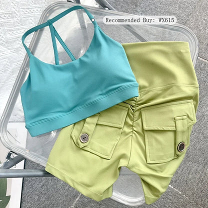 Women Yoga Shorts High Waist Workout Shorts