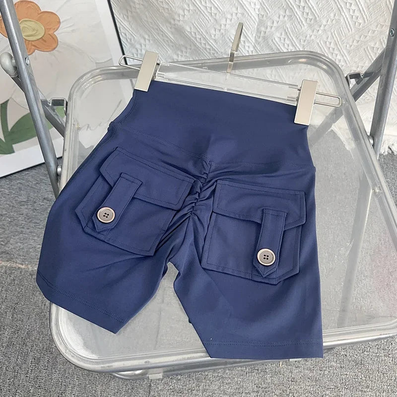 Women Yoga Shorts High Waist Workout Shorts