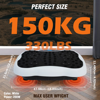 Vibration Plate Exercise Machine  with Resistance Bands/remote