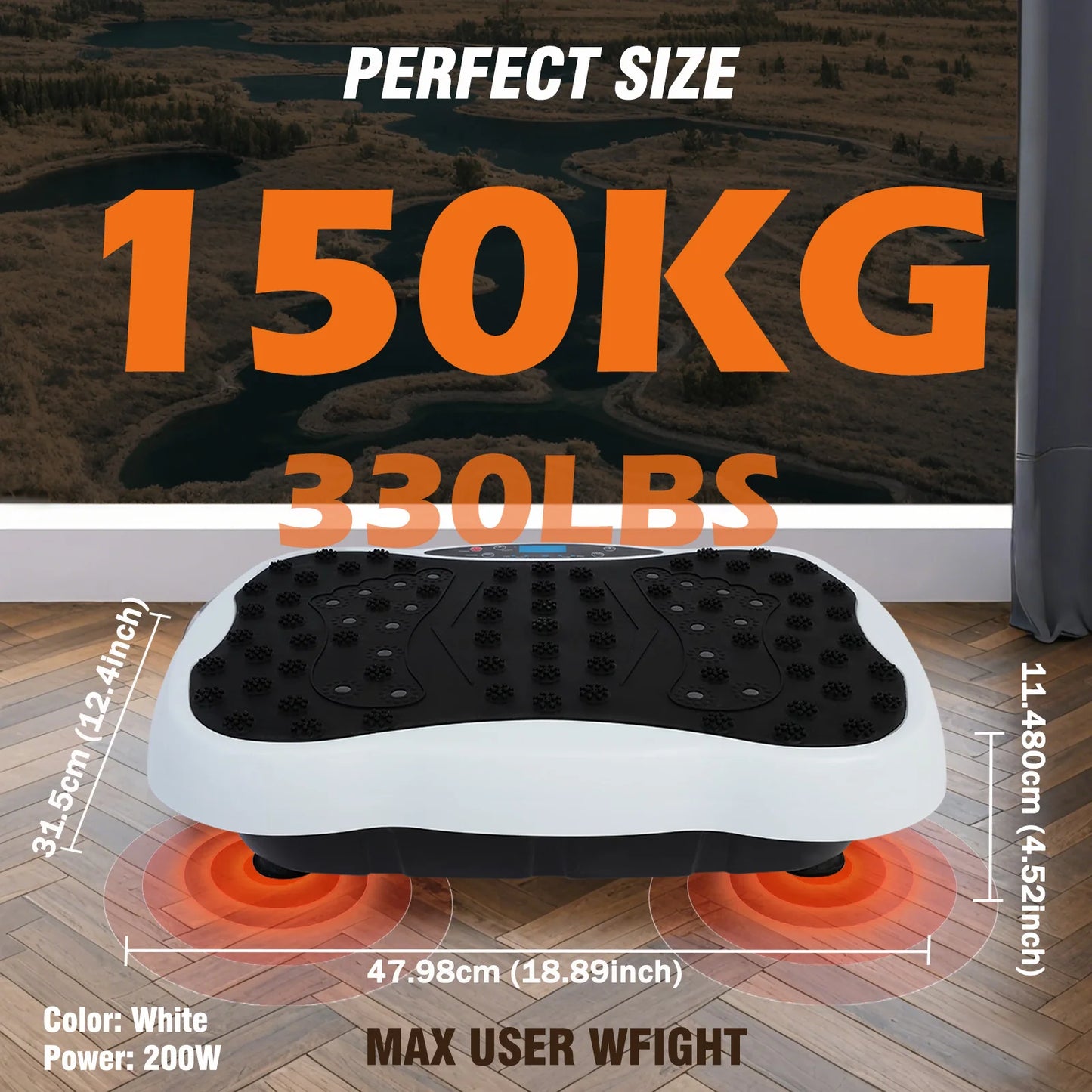 Vibration Plate Exercise Machine  with Resistance Bands/remote