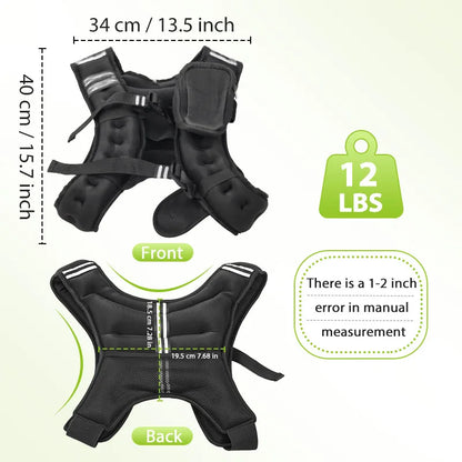 Weighted Vest with Reflective Stripe/Pocket