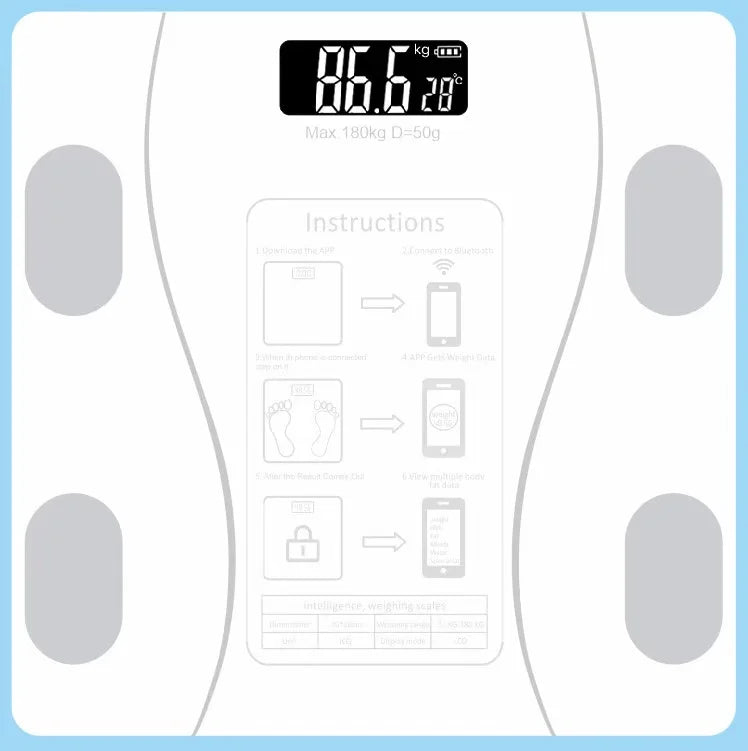 Body Fat Scale Smart Wireless Composition Analyzer