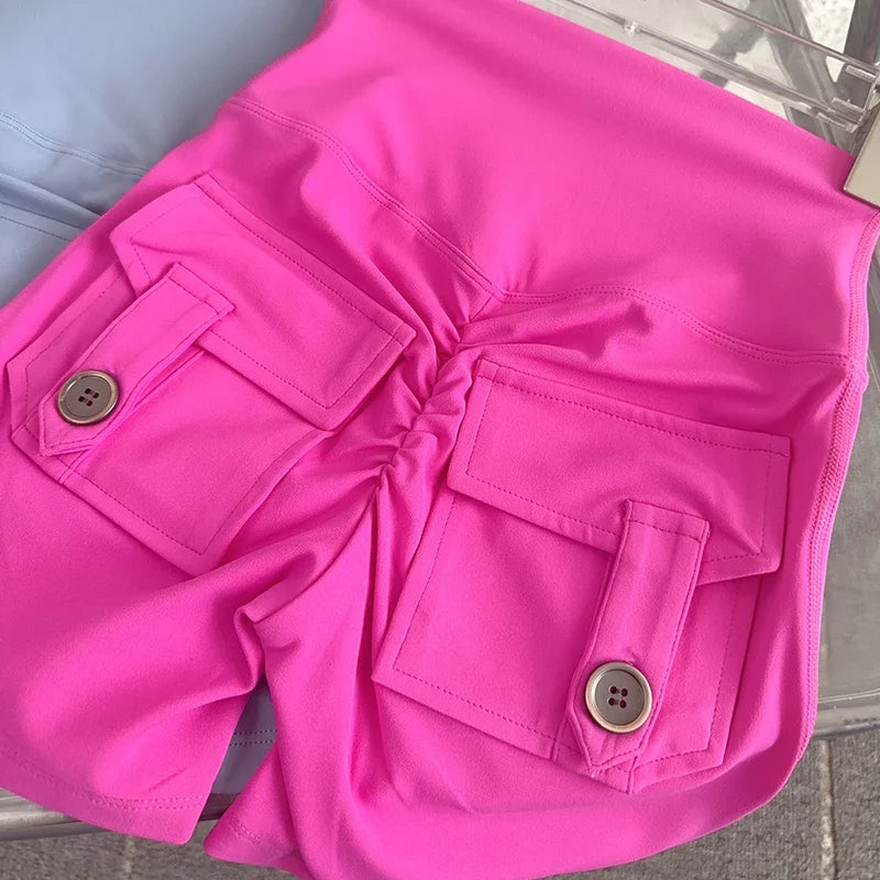 Women Yoga Shorts High Waist Workout Shorts