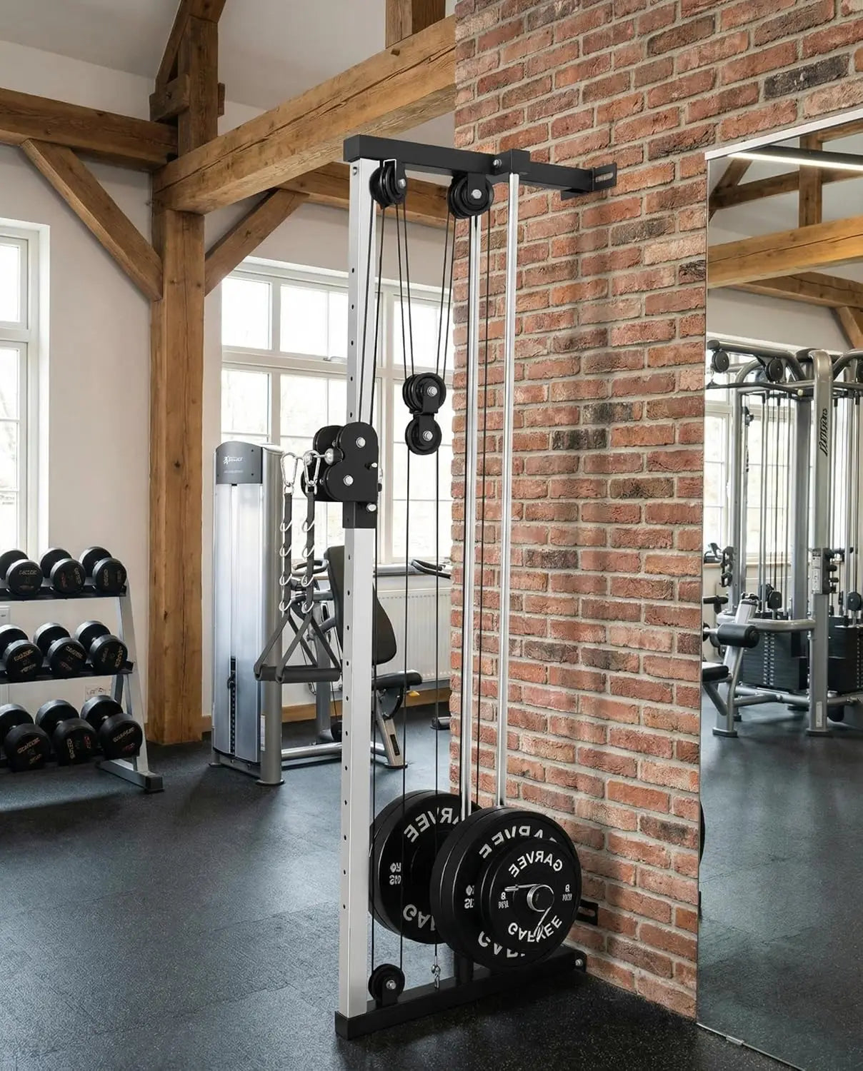 Wall Mount Cable Station Dual Pulley Cable Crossover Machine