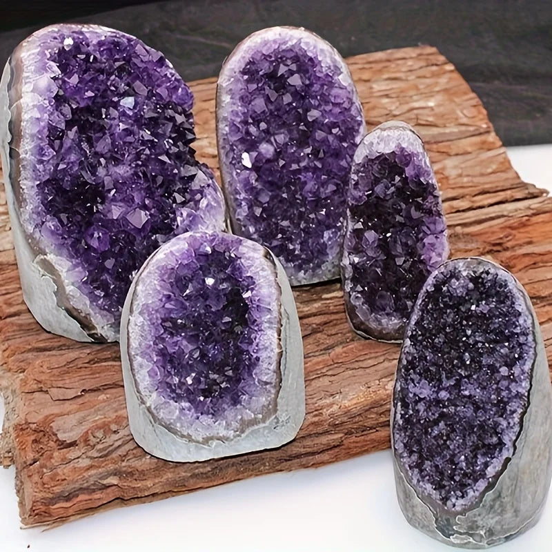 Natural Purple Amethyst Cluster Gemstone